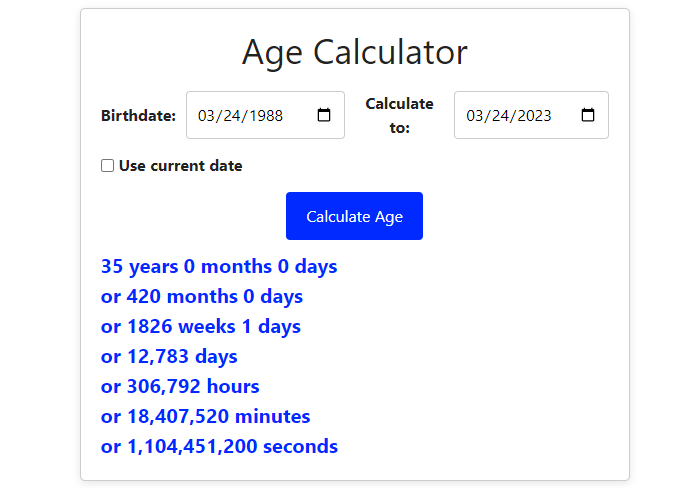 Age Calculator
