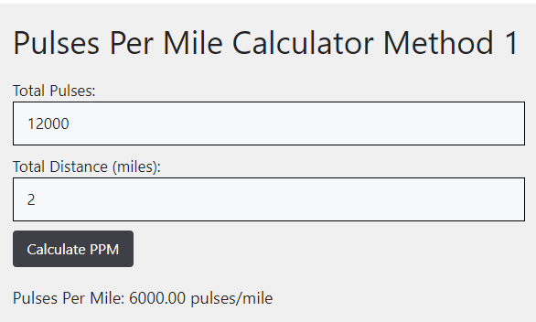 pulse per mile calculator